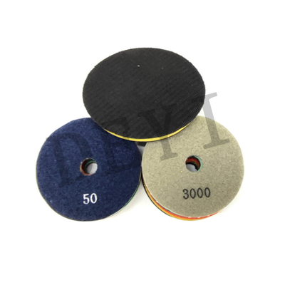 Inci 3 Langkah Wet 100 Grit Diamond Pad Untuk Batu Rekayasa Kuarsa